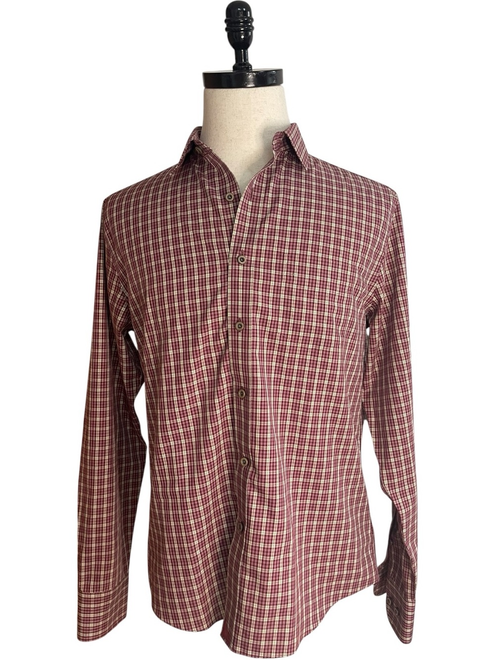 UNTUCKit Gisborne Wrinkle Free Slim Fit Button Down Shirt Red